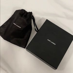 Yves Saint Laurent wallet dust bag and box
